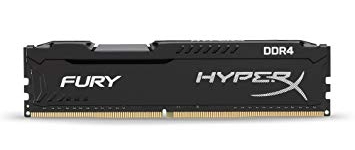 HyperX FURY DDR4 8 GB, 2400 MHz CL15 DIMM XMP - HX424C15FB2/8, Black