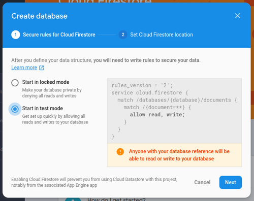 Firebase add database